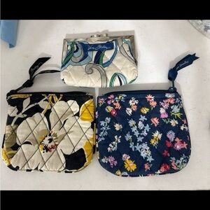 3 Vera Bradley Coin Purses